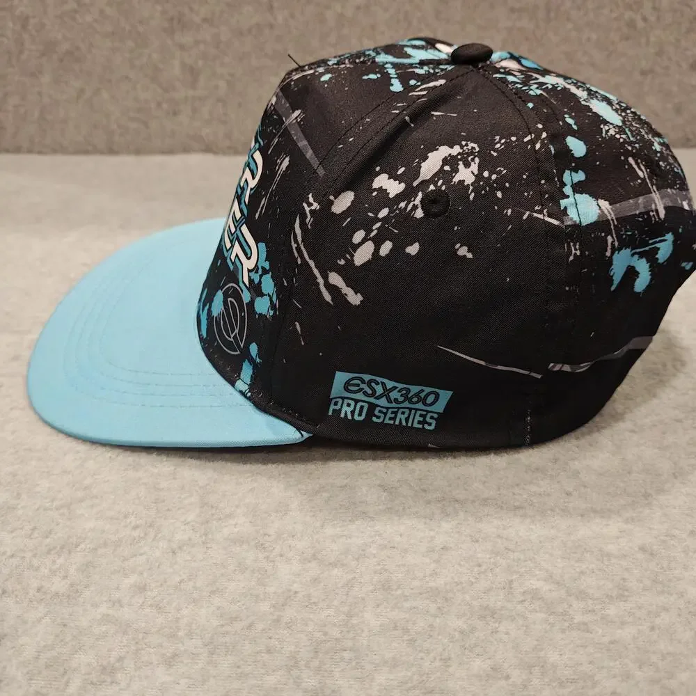ESX360 Cyber Gamer Hat Cap Snap Back Boys One Size Black Blue Graphic Gaming